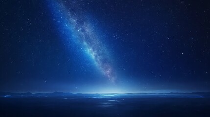 Fototapeta premium Milky way over horizon.