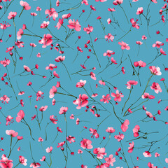 Seamless Pattern Design with Pink Flowers on a Background Perfect for Home Textiles, Fabric Design, Wall Decor, Scrapbooking, Digital Paper, Notebooks, and More