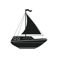 Set of black ship icon