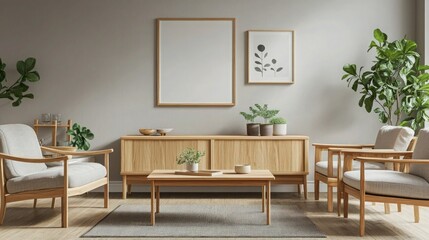 Modern Boho Interior Featuring Light Wood and Natural Textures