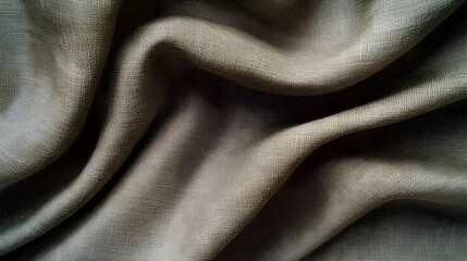 Fototapeta premium A close-up of soft, flowing fabric with gentle waves and texture.