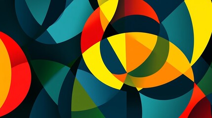 Obraz premium Abstract colorful overlapping shapes.