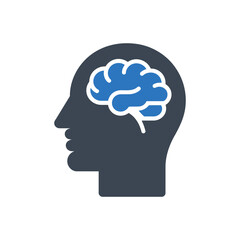 Human Brain Silhouette Icon