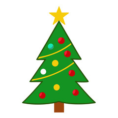 christmas tree isolated on white