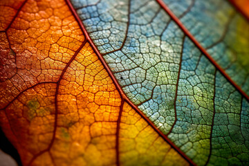 Fototapeta premium A close-up shot of a vibrant autumn leaf