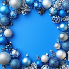  Elegant Blue Christmas Decorations with Ornaments and Stars