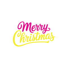  a handwritten typography of graphic T-shirt design text "Merry Christmas'' 