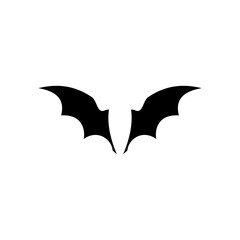 Bat wings premium icon. Silhouette Angel wings vector icon logo