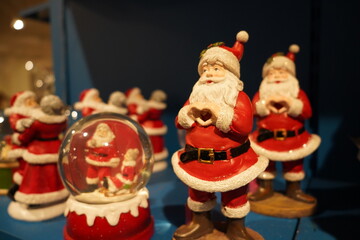 christmas toys and decorations in the store