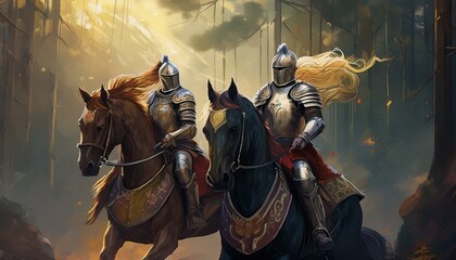 Naklejka premium horse and rider