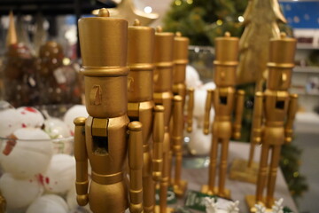 christmas toys and decorations in the store