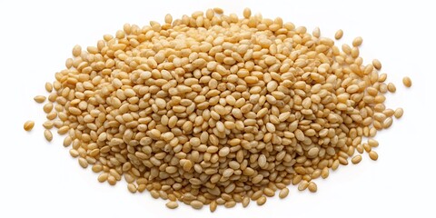 Obraz premium Surreal Sesame Seeds: Close-Up Macro Photography of Organic Raw Sesame Seeds, Top View, High-Resolution Image