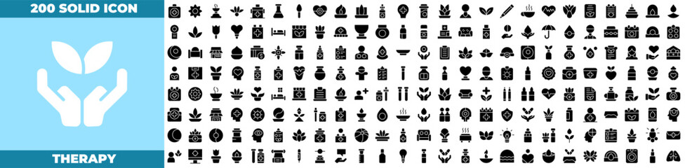 Therapy Solid Editable Icons set.