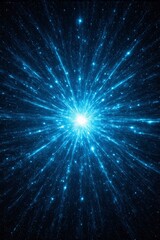 arafed image of a star burst in the middle of a dark sky