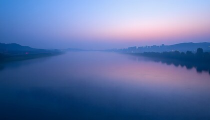 Obraz premium Birds_eye_view_of_the_serene_Han_River