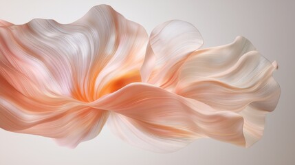 Obraz premium Fluid orange textures unveiling creativity abstract art high resolution digital design soft environment vibrant concept