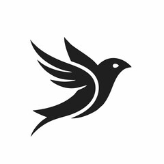 Obraz premium Elegant Flying Bird Logo Design 