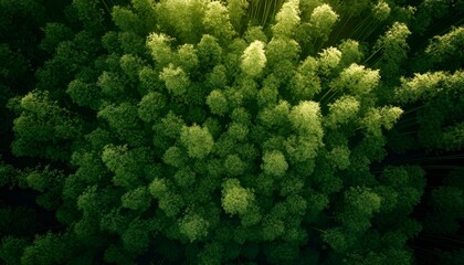 Fototapeta premium Aerial shot of Arashiyama Bamboo Grove in Kyoto, showing the intricate pattern of towering green bamboo