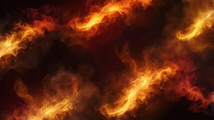 dramatic fire and smoke effect glowing red