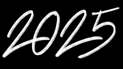 2025 hand drawn design for Happy New Year poster, Brochure design template