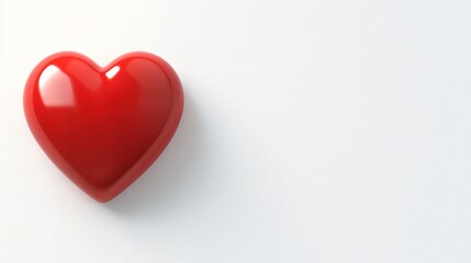 Obraz premium Red heart symbol on a light background, representing love and affection.