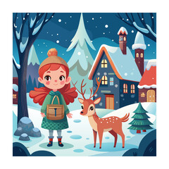 Winter season concept vector illustration