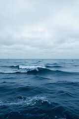 Fototapeta premium there is a large body of water with a wave coming in