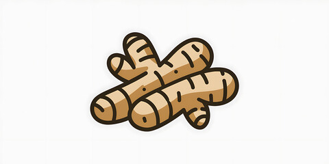 A cutout png design asset of a ginger isolated on a white background