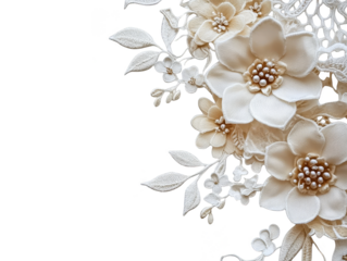 Elegant White Floral Lace Design  Wedding  Texture