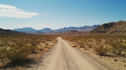 Fototapeta premium Empty Asphalt Road Through Desert Adventure