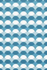a close up of a blue and white wavy pattern with a white background