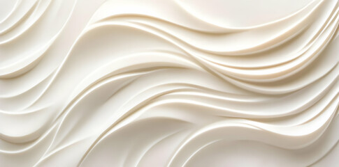 Obraz premium Smooth, flowing cream-colored texture with elegant waves and folds.