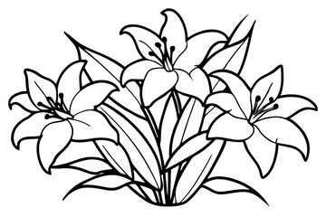 Floral Bouquet with Tulips and Daisies - Vector Illustration