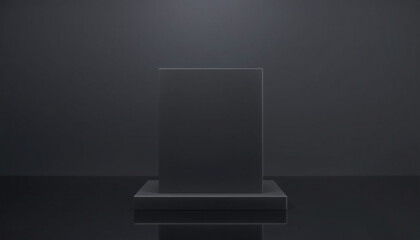 Fototapeta premium Dark minimal solid empty mockup surface for product display