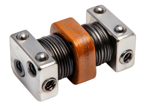 Industrial Metal Spring Mechanism Close up