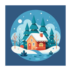 Winter season concept vector illustration
