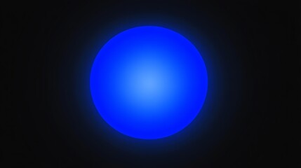 Blue glowing orb on black.