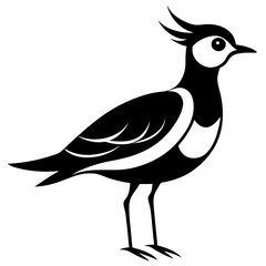 Stylized silhouette of a lapping bird