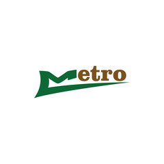 Metro word vector icon, for business templates