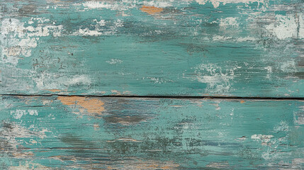 Obraz premium Weathered wooden planks in teal color with an aged texture reflecting years of use and exposure to elements