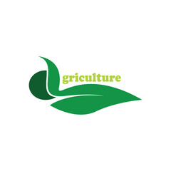 Design logo A, leaf combination.for agriculture template