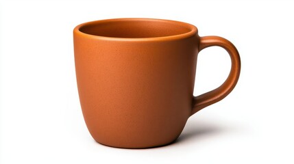 a ceramic coffee cup, kitchenware, modern design, matte finish, isolated on white background