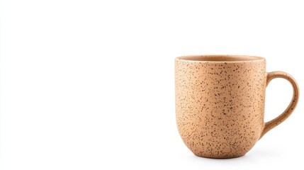 a ceramic coffee cup, kitchenware, modern design, matte finish, isolated on white background