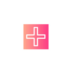 hospital gradient icon