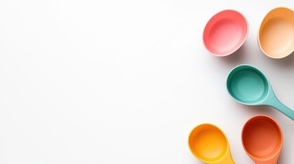 a silicone egg poacher, kitchen tool, colorful design, flexible material, isolated on white background