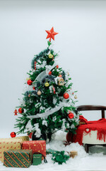 Gift boxes symbolize giving during Christmas, a joyful celebration on December 25th with traditions like gifts and Santa Claus.