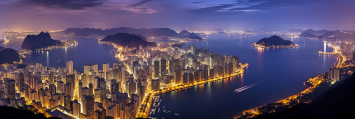 Obraz premium Aerial view of city landscape