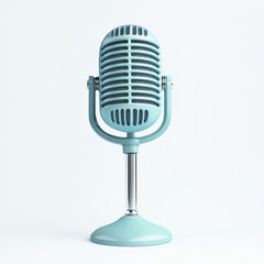 Fototapeta premium Vintage Microphone on Light Background