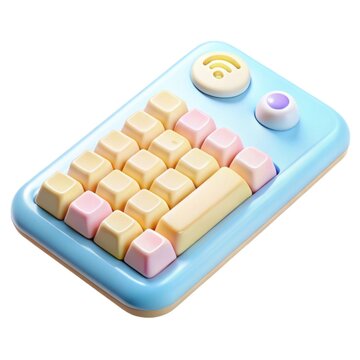 A colorful, playful keyboard toy designed for children, featuring soft buttons and whimsical shapes, ideal for imaginative play.