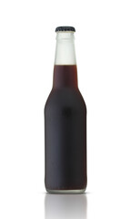 glass bottle with cooling drink